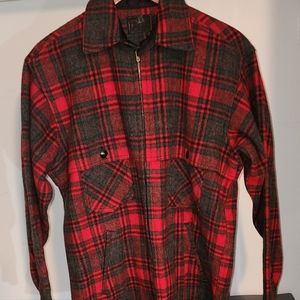 Vintage Johnson Woolen Mills 1970's Made in USA Plaid Men's Wool Coat